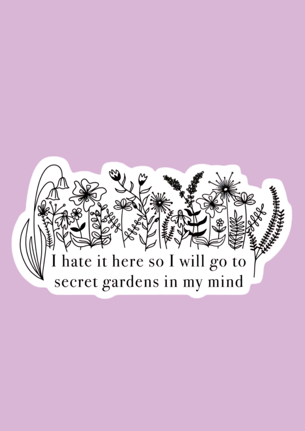 Secret Garden Taylor-Inspired Sticker - Image 2