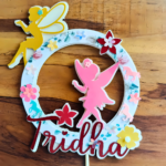 Forest Fairy Cake Topper – Butterfly and Floral Party Decor