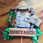Animal Kingdom Cake Topper – Personalized Safari Adventure Decor