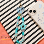 Icy Blue Crystal Bow Chain Charm – Dreamy Star Phone Strap