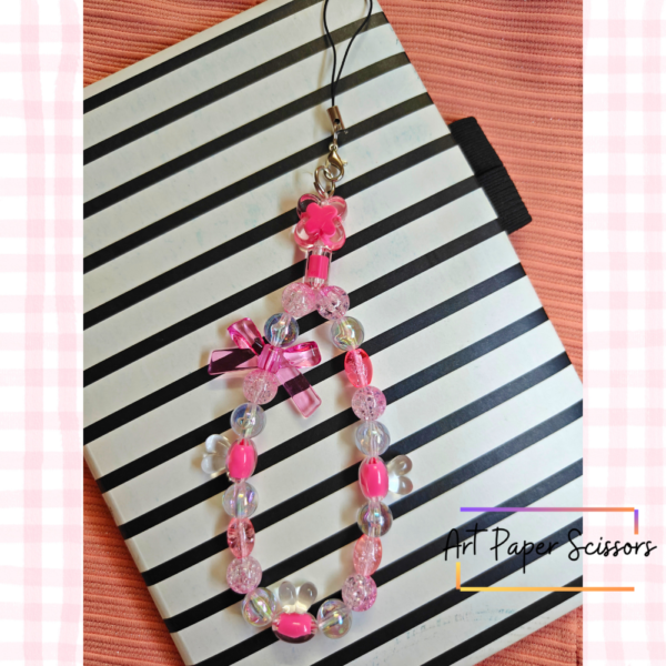 Pink Sugar Pop Chain Charm – Cute Aesthetic Phone Strap