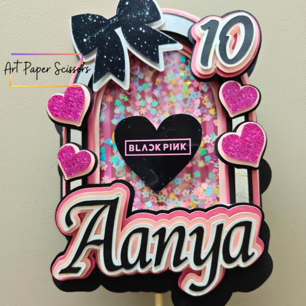 Personalized BLACKPINK Theme 10th Birthday Cake Topper | Custom K-Pop Birthday Cake Decoration