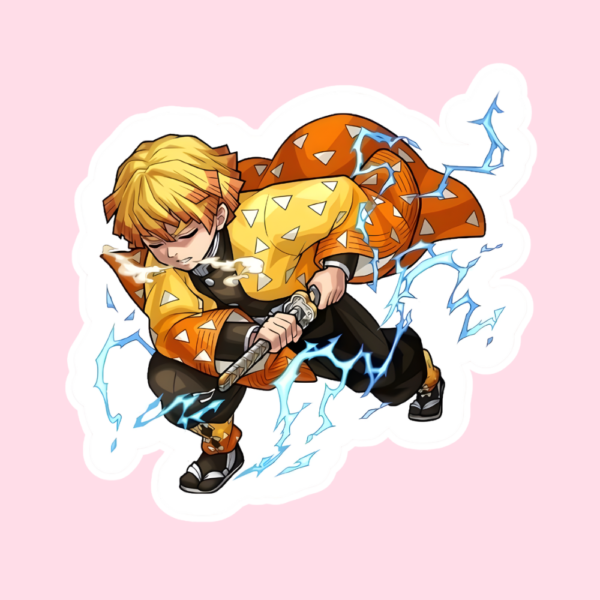 Zenitsu Thunder Breathing Sticker from Demon Slayer Kimetsu no Yaiba anime