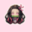 Nezuko Kamado Sticker featuring the iconic Demon Slayer anime character
