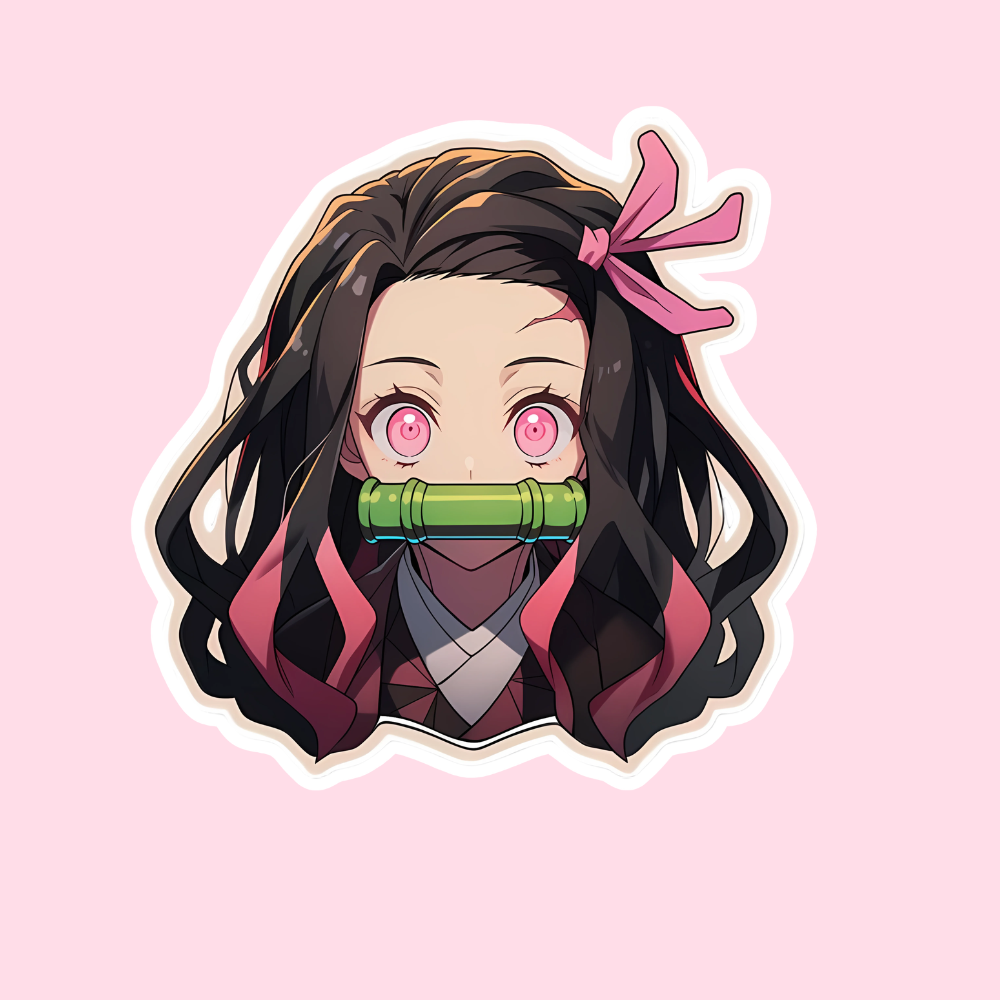 14 Nezuko Kamado Sticker featuring the iconic Demon Slayer anime character