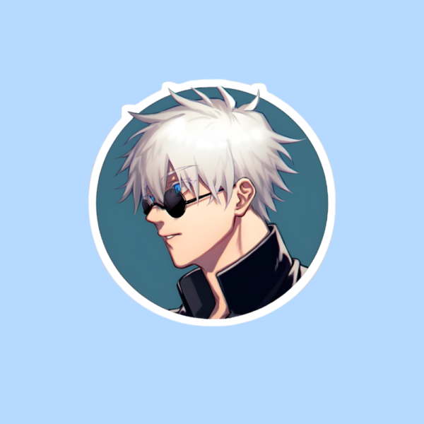 Gojo Satoru Anime Waterproof Vinyl Sticker for Laptop, Phone, Water Bottle and Journal