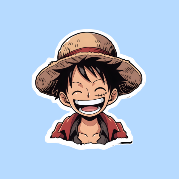 Monkey D Luffy One Piece anime waterproof vinyl sticker for laptop phone and water bottle