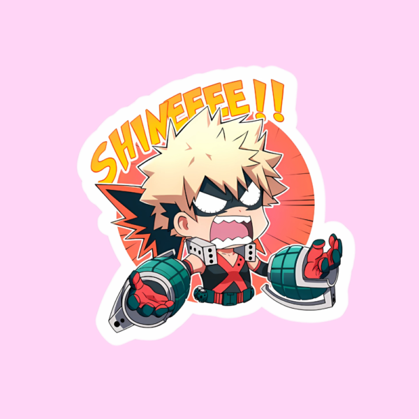 Katsuki Bakugo My Hero Academia MHA chibi anime waterproof vinyl sticker